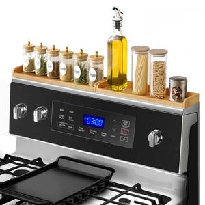 lot 9805 image: Mdkave 30 Over the Stove Shelf,Stove Top Shelf,Over Oven Shelf,Stove Shelf for Back of Stove, Heat-Resistant and Wooden,Space-Saving Kitchen Storage (Wood Color, 1 Layer 2pcs)