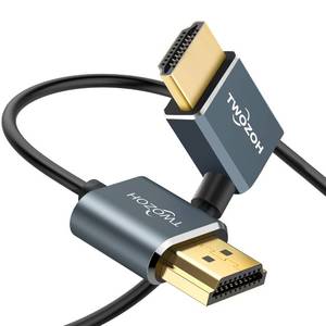 lot 9815 image: Twozoh Flexible HDMI to HDMI Cable Right Angled 90° 3.3FT, Ultra Thin and Slim HDMI Cord Support 3D4K60Hz