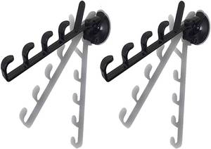 lot 9825 image: Adjustable Fishing Pole Rack & Holder - Vehicle & Boat Storage for Car, Truck, SUV & RV - Suction Cup Mounted - No Rods Included - 1 Pair