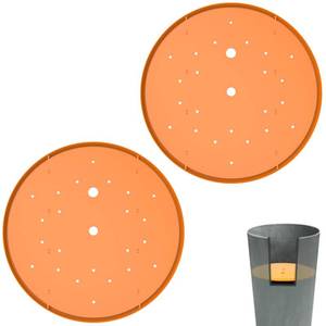 lot 9839 image: Furniok 2-Pack Round Planter Insert - Plant Pot Insert with Drainage Holes, Use Less Potting Soil, Planter Accessories for Indoor & Outdoor Use (18 inch)