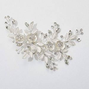 lot 9856 image: SWEETV Silver Rhinestone Bridal Hair Comb for Wedding, Hair Accessory Headpiece for Women, 1 Count
