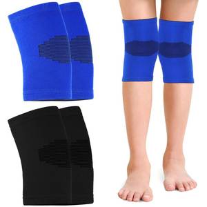 lot 9868 image: Skylety 2 Pairs Kids Knee Sleeve Kids Knee Brace Children Support Compression Child Sleeve Pads for Basketball, Volleyball, Sports, Gymnastics(Medium,Blue, Black)
