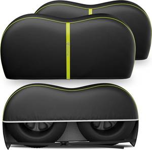 lot 9696 image: Rosefray RV Tire Covers, Dual Axle Wheel 2pcs Dual-Axle 27-30in Dia - Black