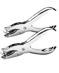 lot 2124 image: 2 Pcs Hole Punch, 14 Inch and 18 Inch Single Hole Punch, MoHern Hole Puncher Single, Hole Puncher for Crafts, Tags, Tickets, Circle Paper Punches with 6 Sheet Capacity for Home, Office, School