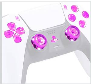 lot 2126 image: eXtremeRate Multi-Colors Luminated D-pad Thumbstick Share Option Home Face Buttons for PS5 Controller BDM-010 & BDM-020 Models, 7 Colors 9 Modes DTF V3 LED Kit for PS5 Controller - Without Controller