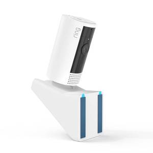 lot 2127 image: HOLACA Window Mount for Ring Indoor Cam (2nd Gen &1st Gen) and Ring Indoor Cam Plus, 20 Degrees Tilt (UpDownLeftRight) Strong Adhesive Mount Bracket for Office Use - White