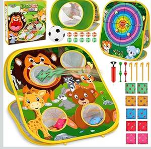 lot 2135 image: Animal Bean Bag Toss Game Toy Outdoor Toss Game, Family Party Party Supplies for Kids, Gift for Boys Birthday or Christmas for Toddlers Ages 3 4 5 6 Year Old