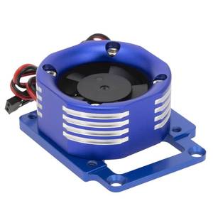 lot 2149 image: DKKY RC Motor Cooling Fan Heatsink 21000 RPM for Traxxas 18 4WD Sledge Motor with LED Light, Blue