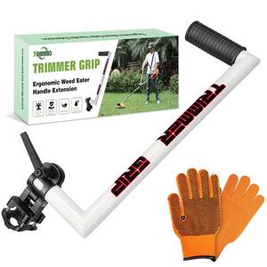 lot 2159 image: Yomoho Upgraded Ergonomic Trimmer Grip, String Trimmer Handle, with Trimmer Shoulder Harness, Weed Eater Handle Extension for Trimming, Weedeater Handle Grip for String Trimmer, Lawn Care 17in