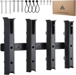 lot 231571 image: GearTrust Fishing Rod Holders, 4 Rod Holder for Boat Golf Cart & Garage  4 rod holder for boat. Adjustable tube fishing pole holders for boats, golf cart, cooler, kayak, jetski & john boat.