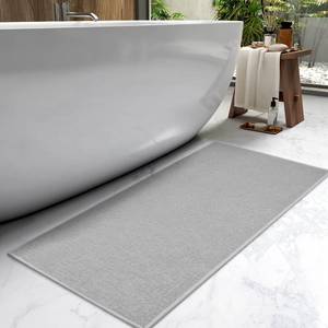 lot 331260 image: AMOAMI-Bath Mat-Absorbent Quick Dry Bathroom Floor Mats-Washable Rubber Backing Bath Mats for Bathroom Rugs Fit Under Door-Bath Rug for in Front of Sink Bathtub Shower Room, Grey 24x48