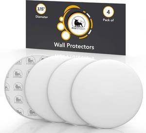 lot 331295 image: ProStoppr  Door Stoppers - Large 3.15 (4 Pack) - Strong Adhesive Backing  Quiet & Shock Absorbing Silicone Door Stoppers for Walls - Door Knob Wall Protector - Door Stop Bumper - Prevent Wall Damage