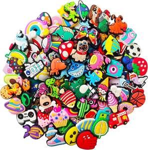 lot 331298 image: 30 Pcs Random Shoe Charms for Kids Boys Girls Adult Men Women  Fun DIY Accessories for Clogs - Shoe Decoration Pins - Party Favors Gifts