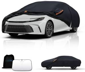 lot 431415 image: Car Cover Waterproof All-Weather,Outdoor Full Exterior Covers for Automobiles Sedan(Length 186-193 inch) with Windshield Sun Shade Universal Fit Honda Civic,Toyota Camry,Tesla Model 3,etc