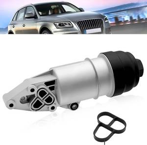 lot 431418 image: Upgraded Aluminum Oil Filter Housing Compatible with Audi A4 2005-2008 A5 2008-2014 A6 A7 A8 Quattro Q5 Q7 2010-2015 RS5 S4 S5 SQ5 Replaces# 06E115405A, 06E115405C, 06E115405K