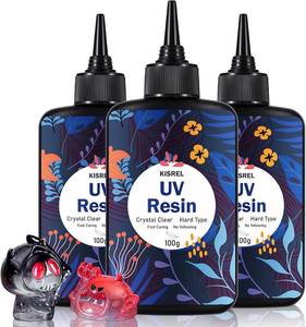 lot 431446 image: KISREL UV Resin 300g - Upgraded UV Resin Kit, Hard Type Crystal Clear Ultraviolet Curing UV Epoxy Resin for Craft Jewelry Making