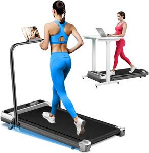 lot 187308 image: Retails for $140 Walking Pad Treadmill with 8% Incline for Home Office,3.0HP Low Noise Portable Folding Under Desk Treadmill with Remote Control,Jogging Running Machine,350 Lbs Capacity,LED Display,Handle Bar