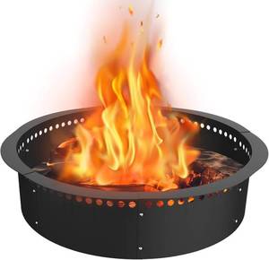 lot 241689 image: Smokeless Fire Pit Ring, 64 inch Outer60 inch Inner Heavy Duty Large Solid Steel Firepit Liner for Outside Wood Burning, DIY Campfire Ring Above or In-Ground for Outdoor