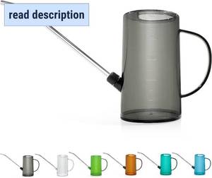 lot 231596 image: Qilebi Small Watering Can with Stainless Steel Long Spout for Indoor House Plant Flowers Garden 1L34oz
