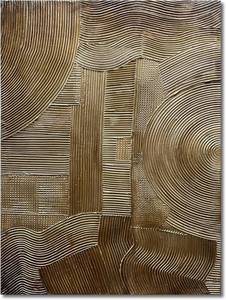 lot 231507 image: Retails for $110 NANKAI Modern Abstract Painting 40x28 Inch Gold Textured Wall Art Deco Painting Frame Art Oil Painting