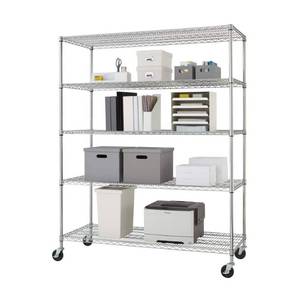 lot 16245 image: TRINITY EcoStorage 5-Tier Commercial Wire Shelving Rack  60x24x72 - NSF