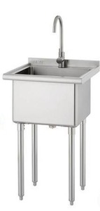 lot 16269 image: NEAT EcoStorage Stainless Steel Utility Sink with Faucet