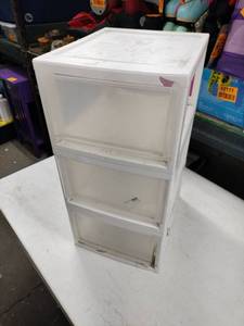 lot 61788 image: Sterilite wide 3-drawer tower
