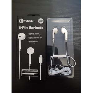 lot 61829 image: Youse 8-Pin Earbuds Built-In mIC & Volume Control (Bluetooth Enabled Connectivity, Listen to Music, Take Calls, Activate Voice Assistant)