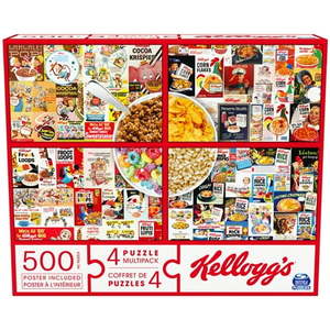 lot 61860 image: Kellogg��s  4 Puzzles  500 Pieces Form Mega Puzzle  for Kids and Adults