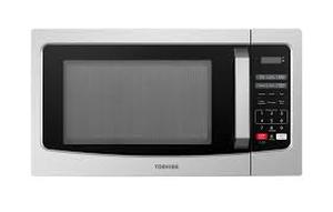 lot 61823 image: Toshiba 1.1 cu. ft. Stainless Steel Microwave Oven