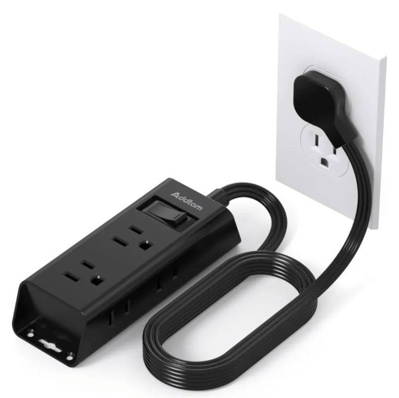 lot 72514 image: Cruise Essentials, Addtam 6 ft Ultra Flat Extension Cord with 6 Outlets Extender, Flat Plug Power Strip, No Surge Protector for Cruise Ship, Travel, Dorm, Home Office, Black - Retail $15