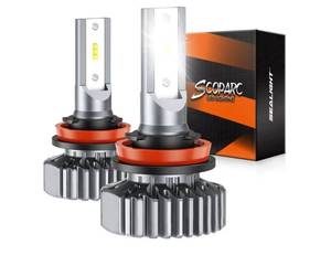 lot 38064 image: SEALIGHT H11H8H9 Light Bulbs, Super Bright Single Beam with Cooling Fan, Plug and Play, Non-Polarity, Fog Bulbs, Powersports Accessory Lights, Pack of 2 - Retail $40