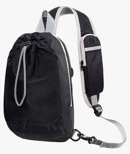 lot 38073 image: Water Bottle Holder Sling Bag 3L Chest Pack, Waterproof Lightweight Quick-Dry Daypack for Hiking Cycling Travel (Black) - Retail $19