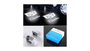lot 38082 image: 3D Shadow Lights LED Door Logo Projector for Cadillac SRX CT6 XTS ATS XT4 XT5 XT6 Dual Plug Puddle Lights for Cadillac Welcome Courtesy Lights Auto Accessories - Retail $30