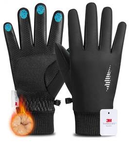 lot 38092 image: Winter Waterproof Ski Snow Warm Gloves for Women Men, Windproof Cold Weather Thermal with Touchscreen Fingers, for Running Driving Cycling Hiking Biking Outdoor Sports Daily Work - Retail $15
