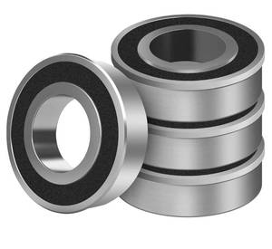 lot 38108 image: (4-Pack) 58 Bearings Carbon Steel - ID 58 x OD 1-38 Applicable Lawn Mower, Wheelbarrows, Carts and Hand Trucks Wheel Bearings Replacement - Retail $7