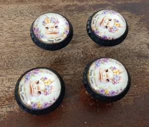 lot 38114 image: Happy Easter Bunny Face Decorative Drawer Knobs 4-Pack - Retail $18