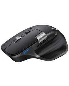 lot 38120 image: Wireless Mouse, Bluetooth Mouse (BT5.35.0 & 2.4G) Rechargeable Ergonomic Optical Mouse with 6 Adjustable DPI, Side Scroll, Quiet Clicks, USB A Receiver, 7 Buttons, Wide Compatibility - Black - Retail $25
