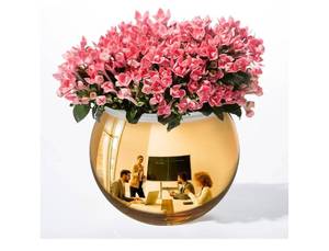 lot 38125 image: Cubicle Mirror to See Behind You - 6 Spherical Convex Safety Mirror for Cubicle Desk, Office, Rear View Monitoring, Personal Security, Computer PC Monitors - Glass Vase - Gold - Retail $17