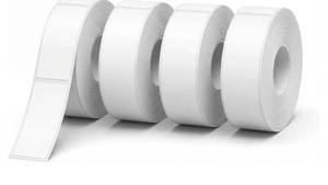 lot 38157 image: 4 Rolls Label Maker Tape Compatible, 14 x 40mm (0.55 x 1.57) White Labeling Tape Tags Refills for NADAIIN N12, for Home Office(160 LabelsRoll) - Retail $7