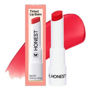 lot 38163 image: Honest Beauty Tinted Lip Balm with Avocado Oil - Blood Orange - 0.141oz Moisturizing, Nourishing, Vegan - Retail $20