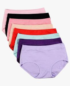 lot 38174 image: Womens Mid-Rise Stretch Cotton Panties, Assorted Colors - Retail $19