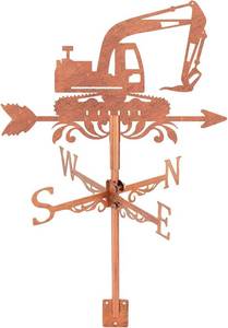 lot 1766 image: SUPERDANT Digger Weathervane Weather Vane for Yard Copper Red Roof Mount