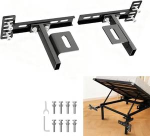 lot 1768 image: Adjustable Headboard Brackets for Metal Bed Frame - Universal Kit - 2 Pcs