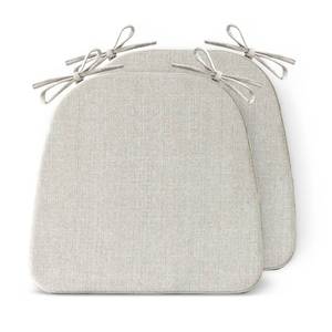 lot 1597 image: IASEAHK Chair Cushions for Dining Chairs Set of 2, Non Slip Kitchen Chair Pads, 17 x 16 x 2, Indoor Dining Chair Cushions with Ties, Beige