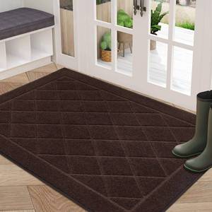 lot 1598 image: BEQHAUSE Dirt Trapper Door Mat 32 x 48, Doormat Non-Slip Entryway Rugs Washable, Dog Door Mat Stain Resistant and Absorbent