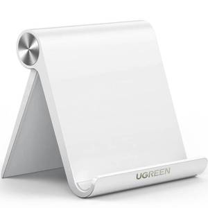 lot 1635 image: UGREEN Tablet Stand Holder Adjustable Portable Desktop Dock Office Compatible with iPad Pro 11 9.7 10.5 Air Mini 5 4 3 2 iPhone 17 16 15 14 13 12 White