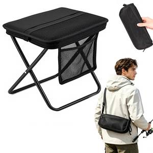 lot 1647 image: XL Portable Chair for Adults, Foldable Backpack Stool,Collapsible Stool,246 Lbs Capacity &amp 3s Setup