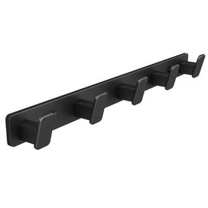 lot 1649 image: dancrul Black Coat Rack Wall Hooks for Hanging Heavy Duty Door Hooks with 5 Hooks Key Holder for Wall Hat Rack for Entrance Coat Hook