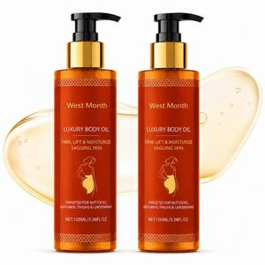lot 1667 image: Body Firming Oil for Women, 2 Pack After Shower Oil for Dry Skin, Lightweight Non-Greasy Moisturizer for Arms Legs Belly